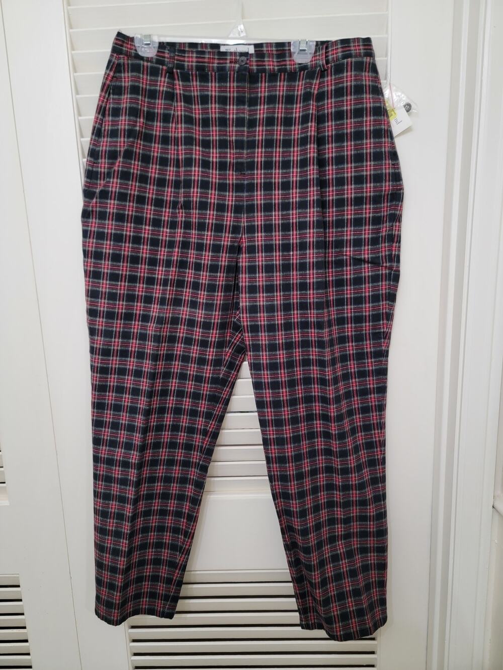 Westbound II flat-front plaid trousers Womens 16W